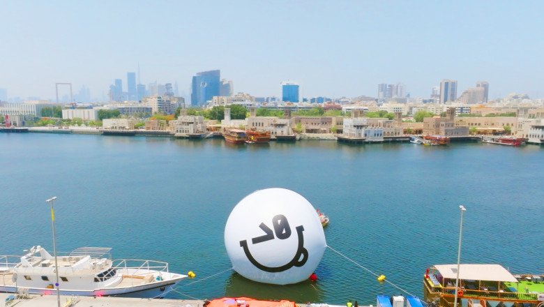 Wink, Wink! Mysterious Inflatable Emoji Takes Dubai Creek By Storm – But What’s The Big Secret?