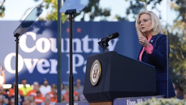 Kamala Harris teams up with Liz Cheney in birthplace of Republican Party