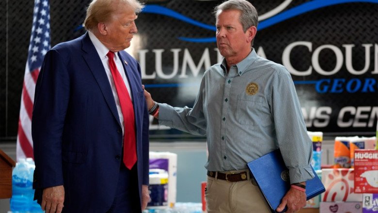 Trump, Kemp make rare joint appearance in Helene aftermath