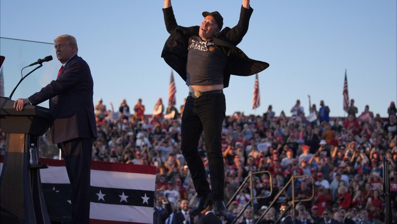 Elon Musk Makes Animated First Appearance at a Trump Rally and Casts Election in Dire Terms