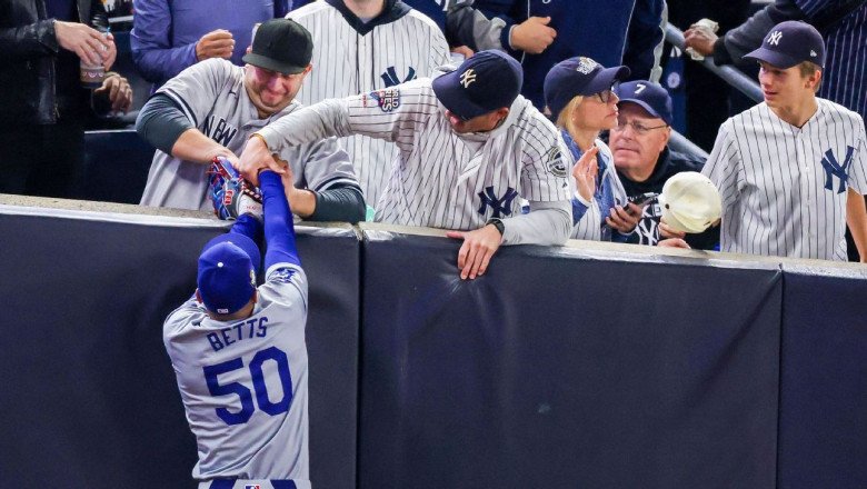 Yankees fans who interfered with Mookie Betts banned from World Series Game 5