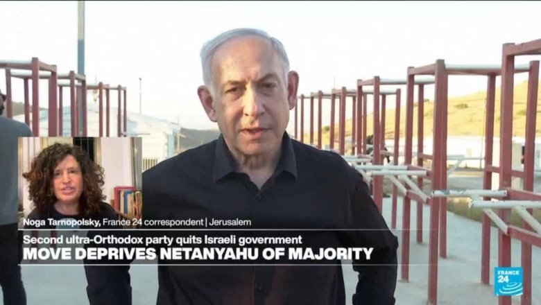 Another key ally quits Netanyahu's governing coalition in a major blow to Israel's leader