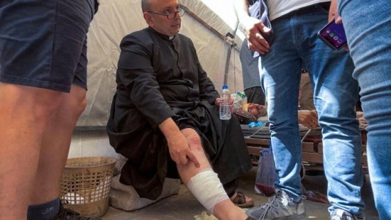 Apparent Israeli raid hits Catholic Church in Gaza, reportedly killing at least 2 people and wounding priest