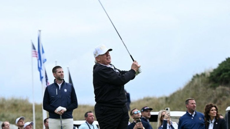 Trump wraps up golf-filled Scotland visit by opening new golf course bearing his name