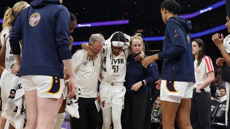 Fever’s Sydney Colson exits game vs. Mercury with leg injury as backcourt thins further without Caitlin Clark