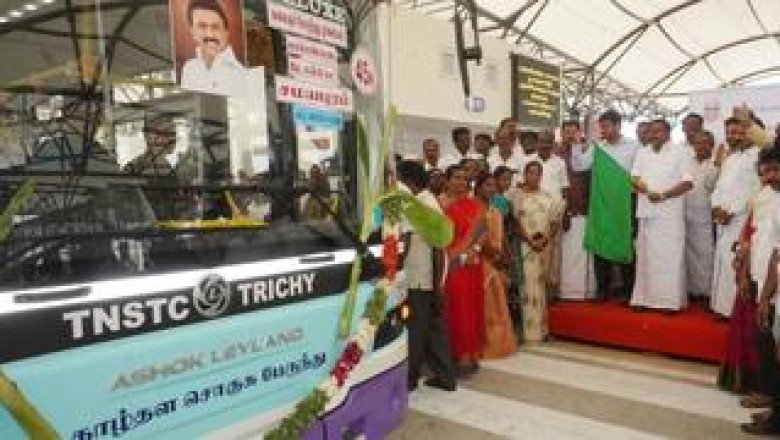11 new TNSTC low-floor buses flagged off from the new bus terminus at Panjapur in Tiruchi