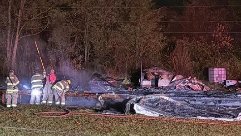 First Responders Quickly Douse Area Structure Fire